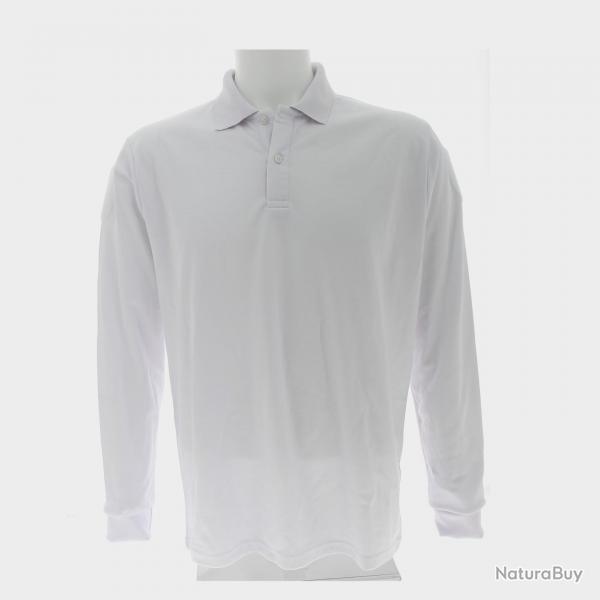 POLO blanc manches longues personnalisation au choix broder