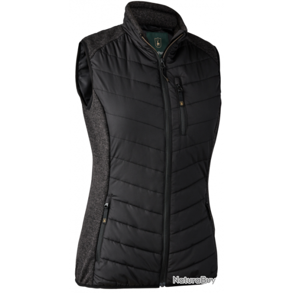 Gilet matelassage et tricot Carolinenoir femme DEERHUNTER