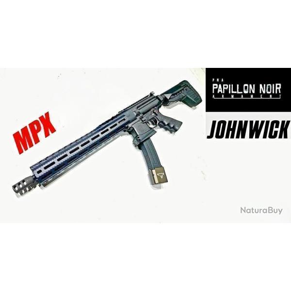 OFFRE FLASH! KIT MPX JOHN WICK 3 MPX AEG et GBB TTI  Carbon Stippling Handguard Carbine Kit