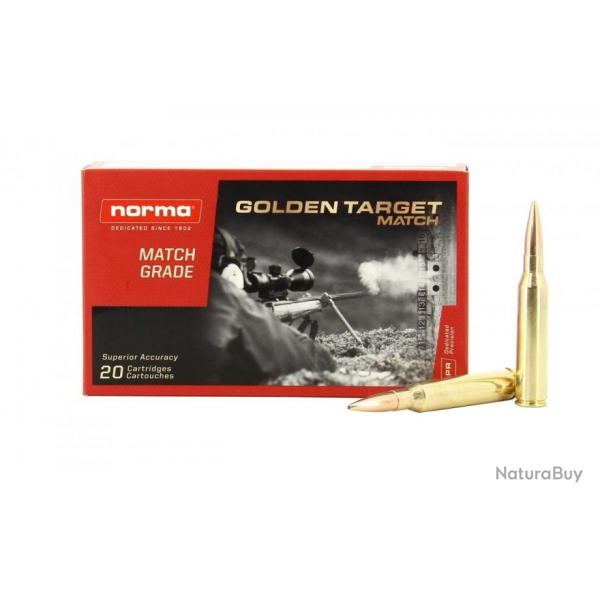 CARTOUCHES NORMA .338 LAPUA MAG GOLDEN TARGET 16.2G /250GRS Golden Target boite de 20 10 boites ( 20