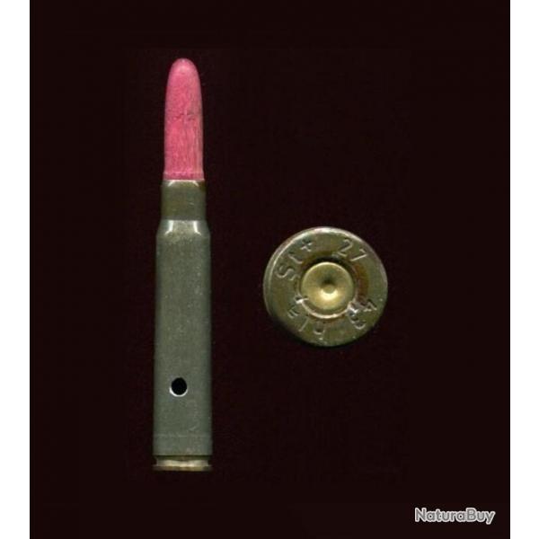 7.92 x 57 Mauser -  blanc PP33 - balle bois violet - tui acier laqu vert
