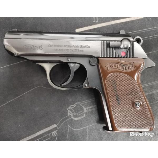 Pistolet WALTHER PPK - Calibre 7,65 Browning (Occasion trs bon tat)