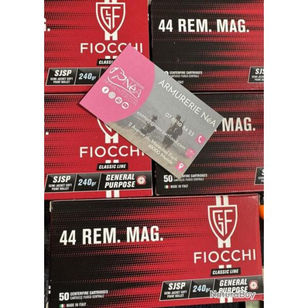 Fiocchi 44 MAGNUM SJSP 240 grains 500 MUNITIONS LIVRAISON OFFERTE