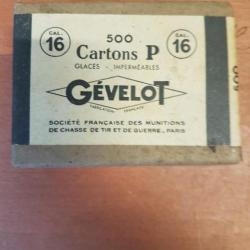 Boîte de collection de cartons calibre 16 gevelot,  non ouverteAnnée 1948 !
