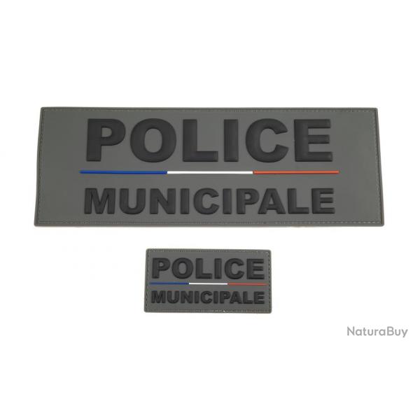 Flap PVC 3D Police Municipale - dos et devant