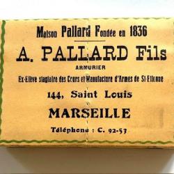 Boite de 10 cartouches à broche Cal 24. Pb N°12. A.PALLARD Fils à Marseille.