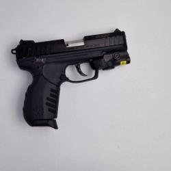 Pack Pistolet Ruger SR22 calibre 22 LR Fileté + Silencieux B&T + laser vert Holosun