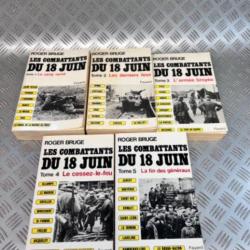 Livres les combattants du 18 juin Tome 1 à 5 de Roger Bruge, 15 euros!!!