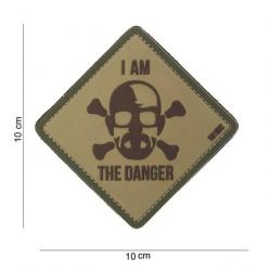 Patch 3D PVC I am the danger sable avec velcro | 101 Inc (0001 0872)