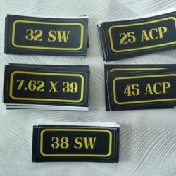 Stickers caisse à munition # 25 ACP