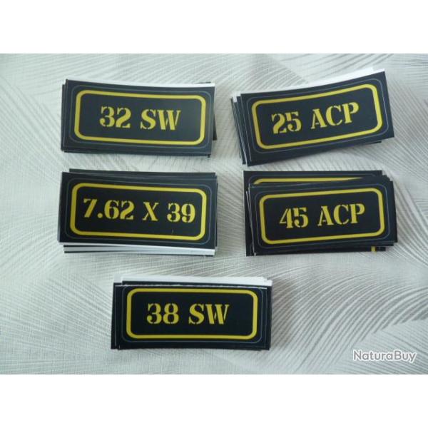 Stickers caisse  munition # 25 ACP
