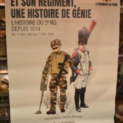 Affiche / poster 3e RG régiment du Génie, Charleville-Mézières exposition 2024 Ardennes tiens ferme