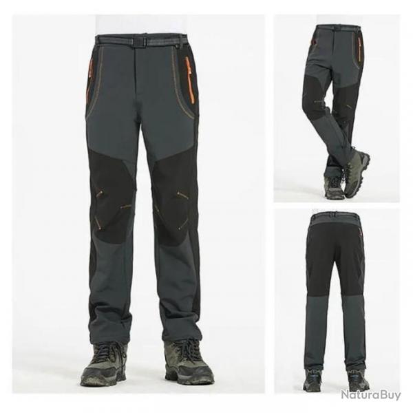 Pantalon de chasse rsistant au froid et au vent, chaud GRIS