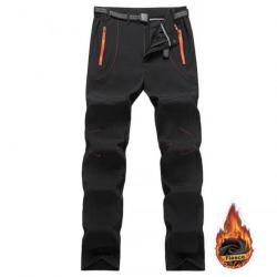 Pantalon de chasse résistant au froid et au vent, chaud NOIR