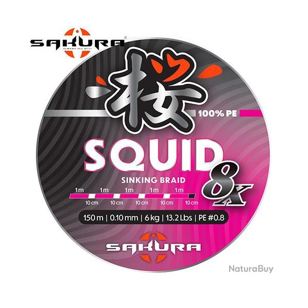 Tresse Sakura Squid 8 Pink (150m) PE 0.8