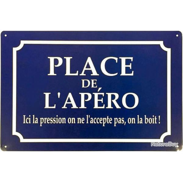 PLAQUE METAL PLACE DE L'APERO