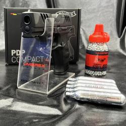 Pack prêt à tirer PISTOLET WALTHER "PDP COMPACT 4'' - CO2 - CAL BB/4.5MM