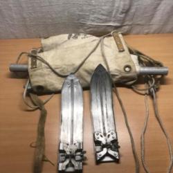 Ancien brancard chasseur alpin militaire anglais post ww2