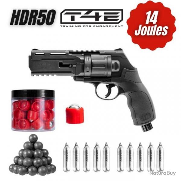 Pack Promo Revolver Umarex  T4E HDR50 co2 billes caoutchouc 14 joules