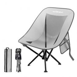 ++Chaise pliable de camping, Chaise de pêche, compact 100 kg max. Gris Noir CHAISE64653