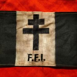 Brassard de deuil des forces françaises libres ( F.F.I. ) de la seconde guerre mondiale en T.B.E.
