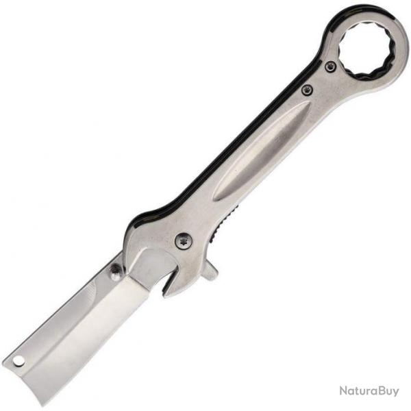 Couteau Clef  Molette ElitEdge Wrench Linerlock A/O Lame Acier Inox Manche Acier Inox EE10944TSL