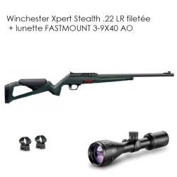 Pack winchester Xpert Stealth .22 LR filetée avec lunette 3-9X40 