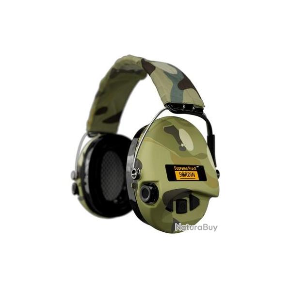 Casque lectronique Sordin Supreme Pro-X Camo avec LED