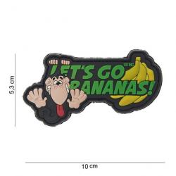 Patch 3D PVC Let's go bananas avec velcro | 101 Inc (0001 0874)