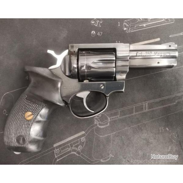 Revolver MANURHIN MR 88 - Spcial police F1 - Calibre 357 Magnum - 3" - Mat. E39422 (Occasion)