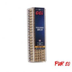 Balles CCI Subsonic HP - Cal. 22LR - Par 20 / 40