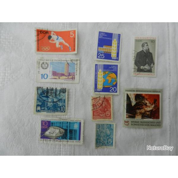 lot de timbres allemands DDR