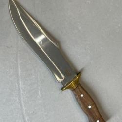 Couteau 35.5cm forgé LLF série CHASSE24 garde en laiton
