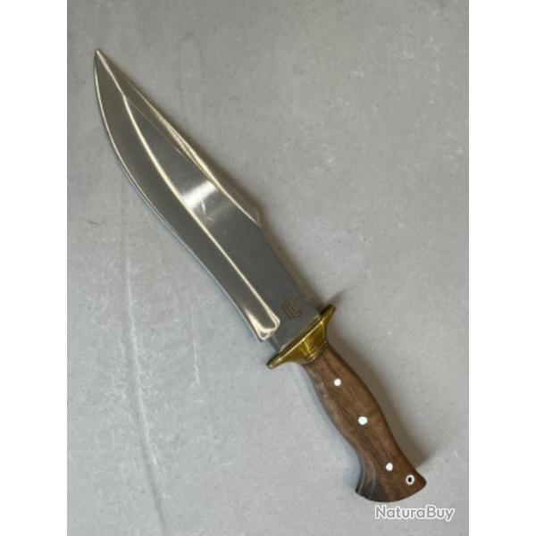 Couteau 35.5cm forg LLF srie CHASSE24 garde en laiton