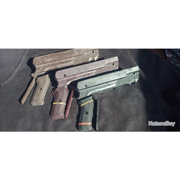 MP40 set of resin replicas black, dark brown, magenta