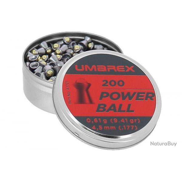 Plombs PowerBall tte ronde 4.5mm 9.41gr Umarex