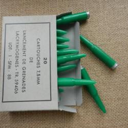 boite de 20 cartouches à blanc plastique vert classées C.7°