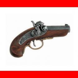 REPLIQUE DECORATIVE DENIX DE PISTOLET DERINGER PHILADELPHIA 1850