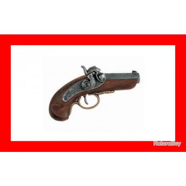 REPLIQUE DECORATIVE DENIX DE PISTOLET DERINGER PHILADELPHIA 1850