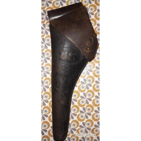 HOLSTER CUIR CAVALERY US REVOLVER COLT SA.A  /SCHOFIELD  US RGLEMENTAIRE  ARMY 19 ME INDIEN WARS