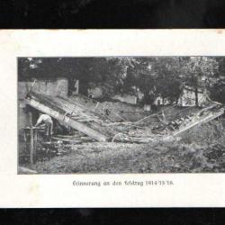 erinnerung an der feldzug 1914-15-16 , pont détruit non situé cpa allemande