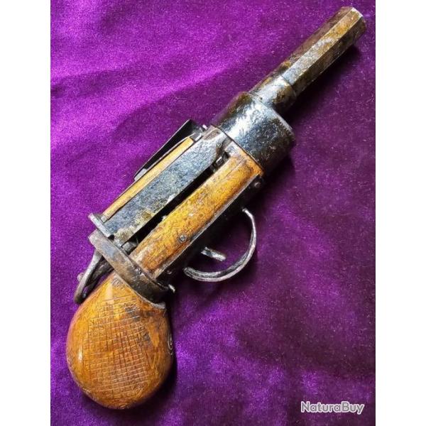 FRANAIS - ancient Pistolet de tir Artisanal - percussion, XIXe sicle