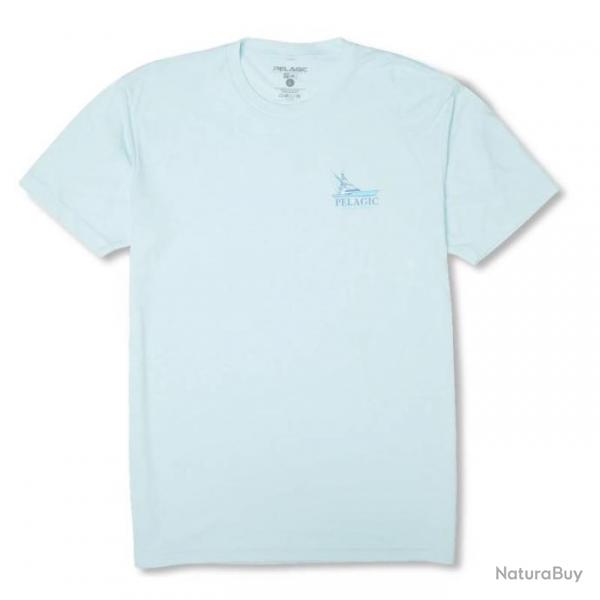 T Shirt Pelagic Aquatek Good Livin Light Blue