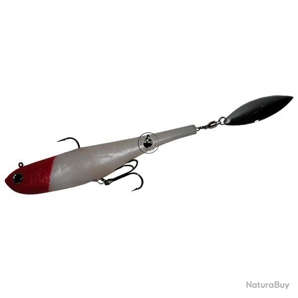 Leurre Souple Biwaa Divinator 140 22g Blanc Tte rouge