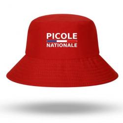 Chapeau Casquette Bob Réversible "Picole Nationale" Haute Qualité : Couleur Rouge
