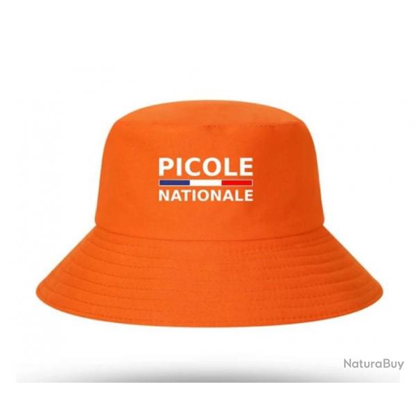 Chapeau Casquette Bob Rversible "Picole Nationale" Haute Qualit : Couleur Orange