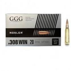 Munitions GGG Cal.308 Win. HPBT Match 168gr 10.9g par 20