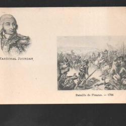 le maréchal jourdan bataille de fleurus 1794 cpa sur 1er empire