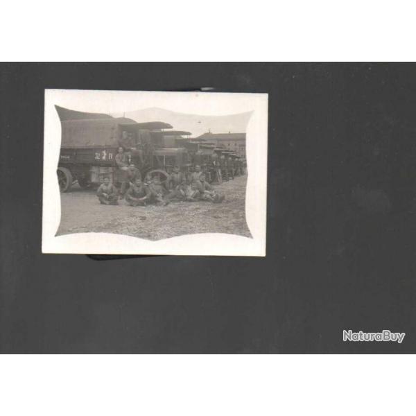 121e e.t.a landau 1927 ? photo de groupe escadron du train automobile camions