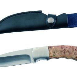 Couteau Januel manche en bois de ronce - 10 cm